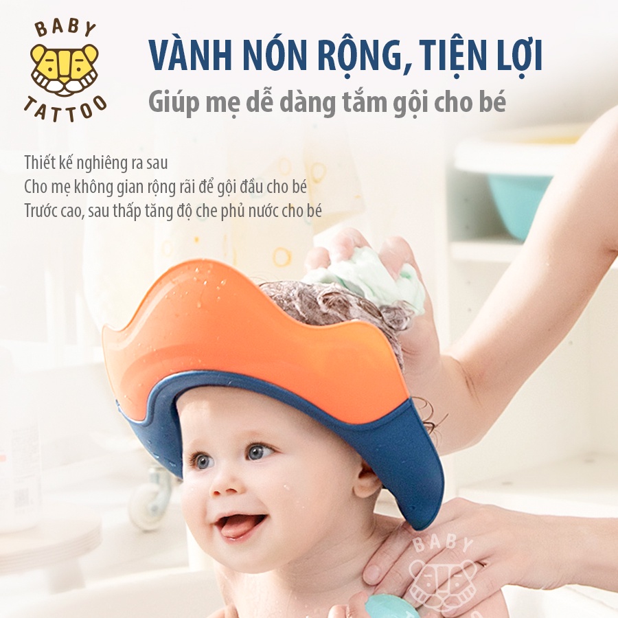 BABY TATTOO Nón Tắm Hình Vương Miện, Thiết Kế Nước Chảy Ra Sau, Hỗ Trợ Cho Bé