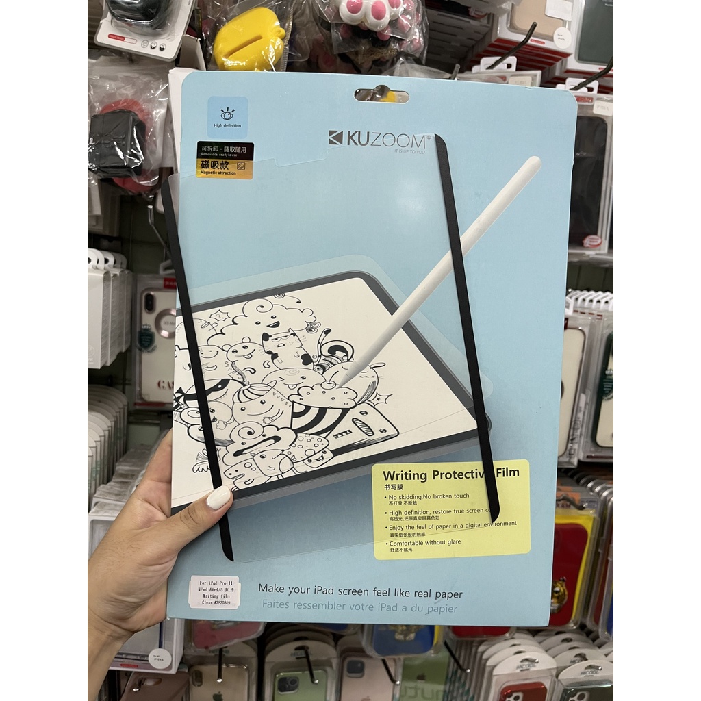 KUZOOM MIẾNG DÁN màn hình Film Paperlike VẼ viết GIẤY IPAD PRO GEN 10.5 10 5 6 7 9.7 AIR 1 2 4 10.2 12.9 11 10.9 2022