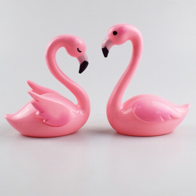 Cặp hồng hạc trang trí bánh kem