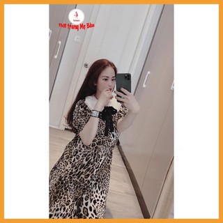 Đầm bầu thiết kế da beo ( ảnh thật)