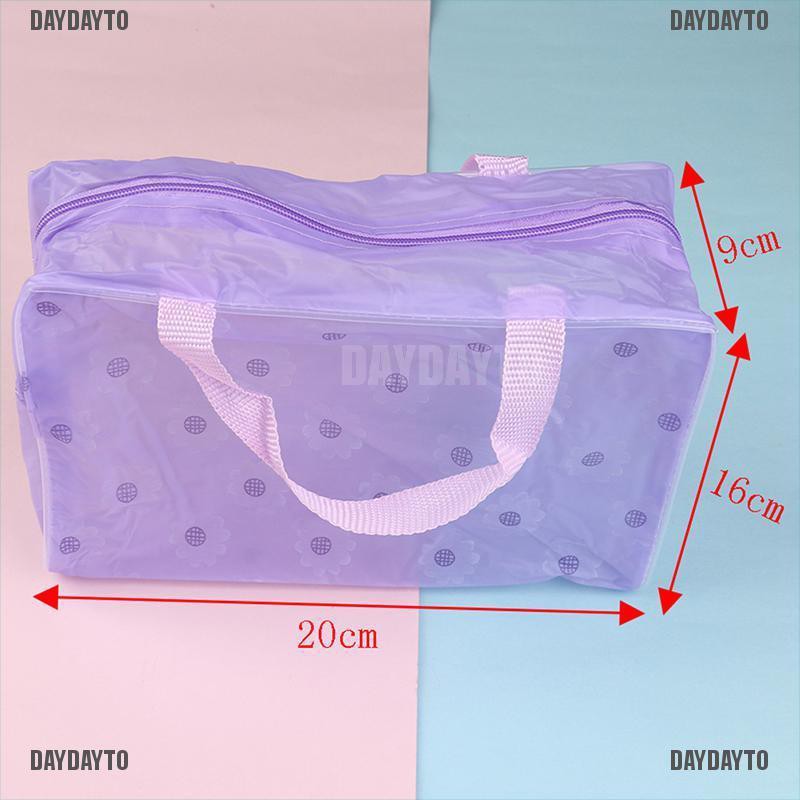 Túi nhựa trong PVC đựng đồ trang điểm/ vật dụng đi du lịch