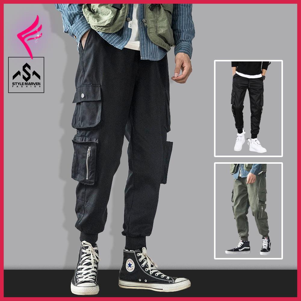 Quần jogger kaki nam túi hộp STYLE MARVEN phối khóa kéo thể thao năng động - QUAN SM027