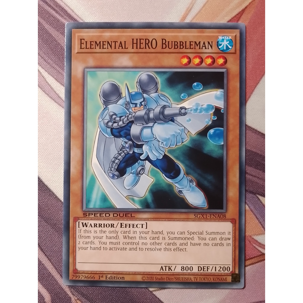 Thẻ Bài Yugioh: Elemental HERO Bubbleman SGX1-ENA08