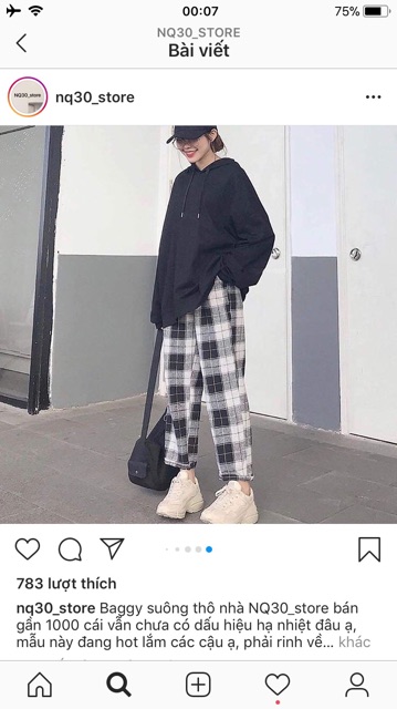 Quần Baggy Caro Plaid Pants 🎈