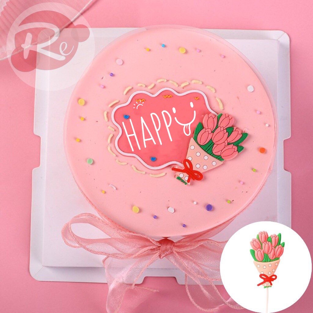 [SIÊU RẺ❤️] – Que cắm Silicon (Mẫu 19) - Trang trí bánh sinh nhật bánh kem