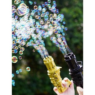 (Sẵn -Tặng luôn pin) 💖 Súng bắn bong bóng xà phòng ( 8 nòng ) Đồ chơi vận động ngoài trời