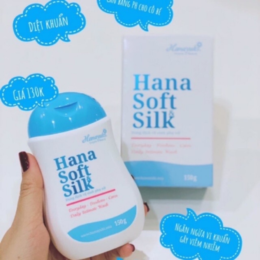 Dung dịch vệ sinh phụ nữ HANA SOFT SILK làm hồng vùng kín 150g - ZAVENCI Official