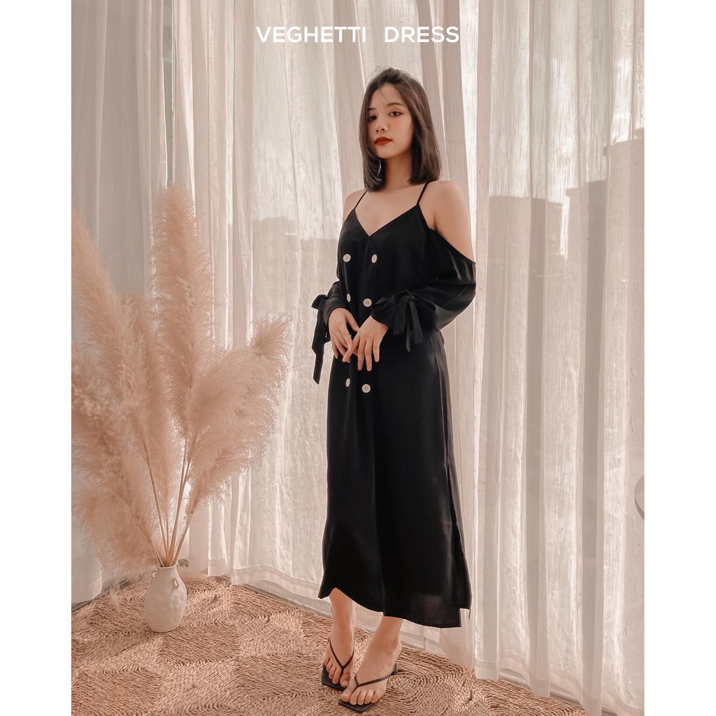 Modesty - Váy hai dây thân dài Veghetti Dress