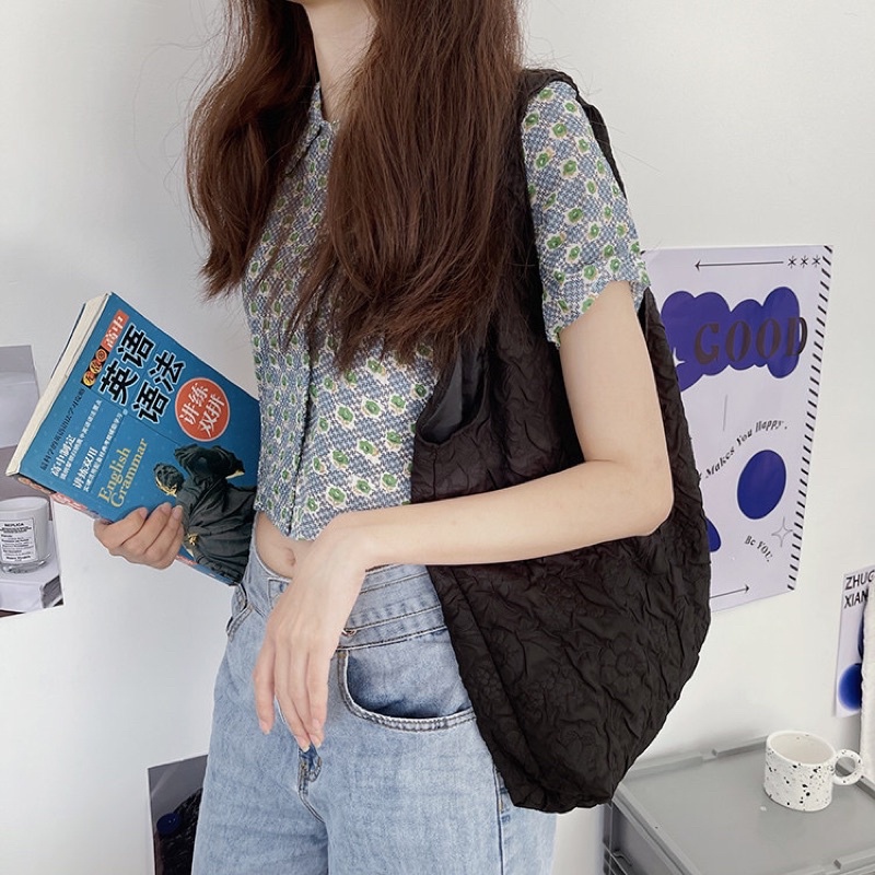 |ORDER| TÚI TOTE BASIC HOẠ TIẾT HOA IN NỔI, PHỐI ĐỒ ĐI HỌC NHẸ NHÀNG