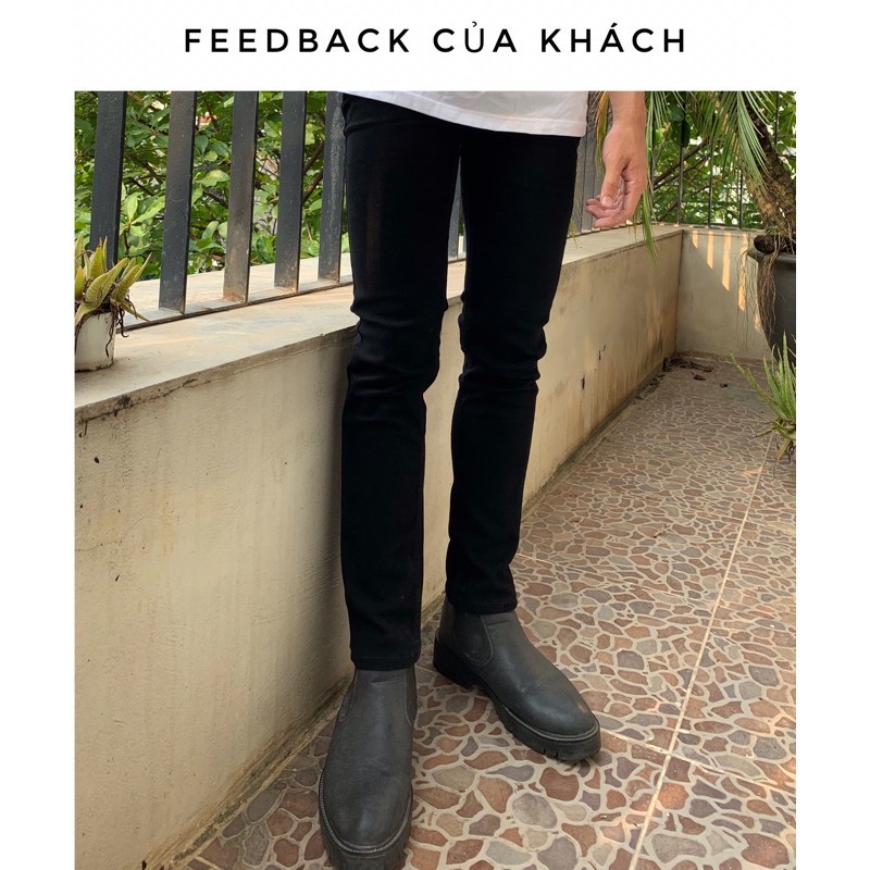 [Tiền Nào Của Đấy]Quần Jeans Nam Đen Trơn Vải Co Giãn, Không Phai Màu Dáng Skinny Phong Cách Hàn Quốc -J01 | BigBuy360 - bigbuy360.vn
