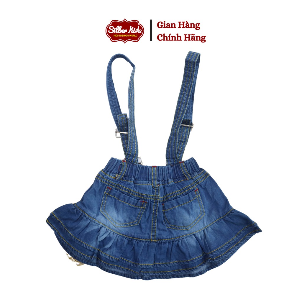 Chân Váy Jeans Bé Gái Thêu Chuồn Chuồn SILBERKIDS