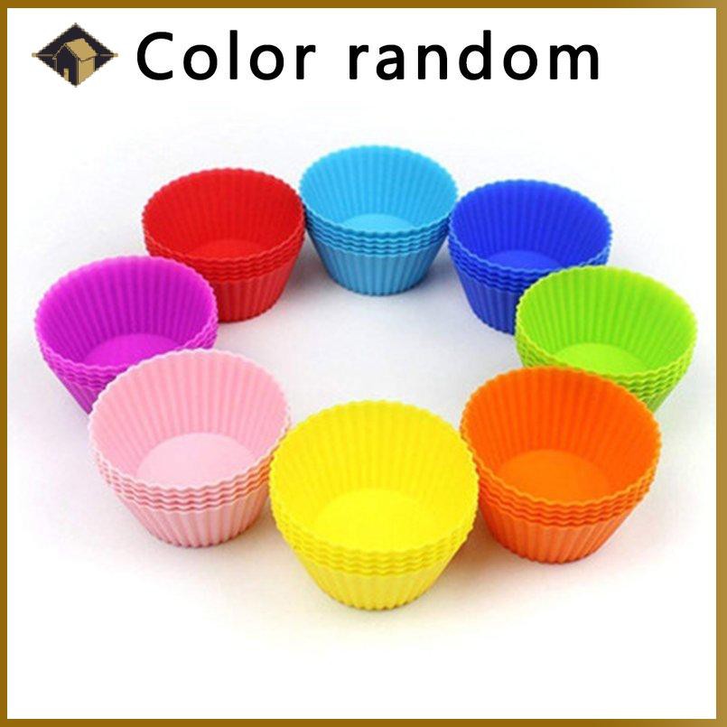 Khuôn Cupcake Silicon/ Khuôn Làm Bánh Bông Lan Cupcake, Muffin, Thạch, Rau Câu / Khuôn silicon cupcake tròn 7cm