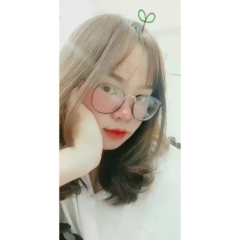 Gọng Kính Trong Suốt Kính Cận Tròn Màu Trắng Trong Kính Cận Ulzang Hot Hit