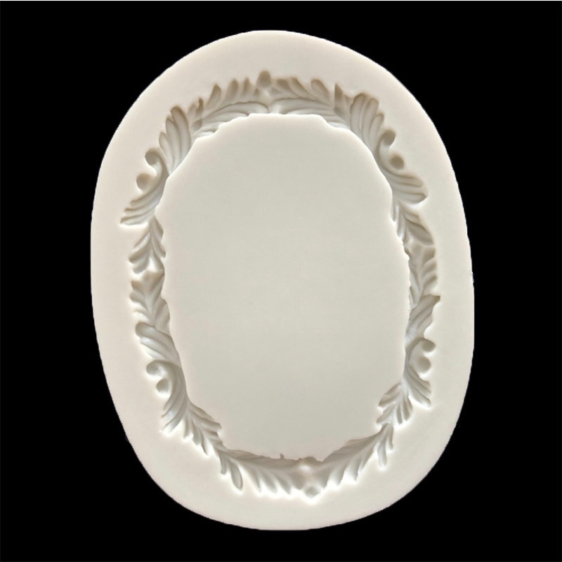 Khuôn tạo hình trang trí bánh fondant bằng silicon thiết kế kiểu khung gương vintage