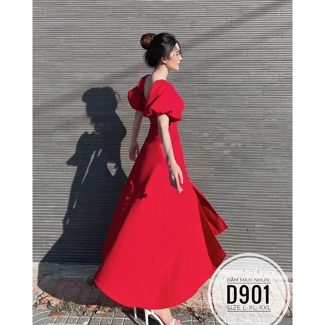 [ BIGSIZE ] Đầm maxi nút bọc cao cấp từ 55-90kg