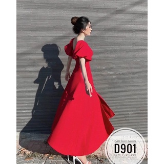 [ BIGSIZE ] Đầm maxi nút bọc cao cấp từ 55-90kg