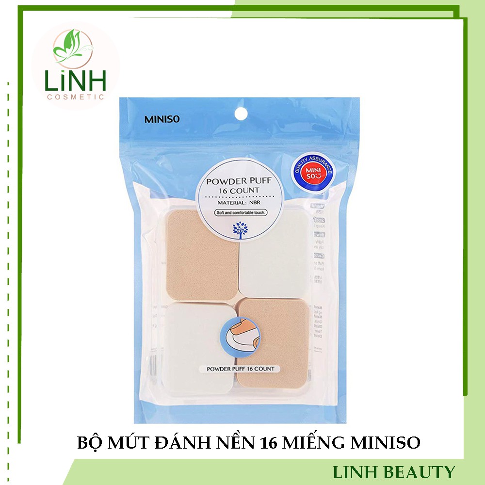 BỘ MÚT ĐÁNH NỀN 16 MIẾNG MINISO