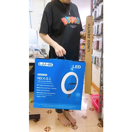 Đèn livestream 45cm 3 kẹp 3 chế độ sáng kèm điều khiển và Chân 2m1 JBH 8806 hàng xuất khẩu USA - Rabbi VN