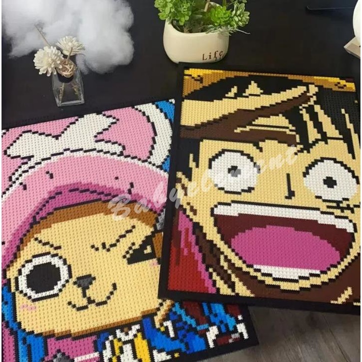 Điểm ảnh loạt tranh POP MART Mè Phố Sasuke Roronoa Zoro Mẫu Song Song Khối Xây Dựng Trẻ Em Người Lớn Quà Tặng Đồ Chơi