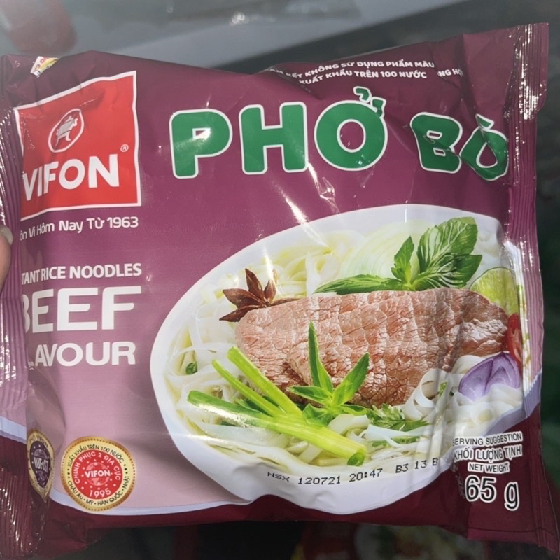 Combo 5-10 gói Phở bò- Phở gà Vifon 65g