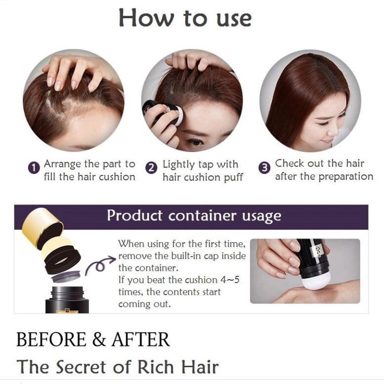 Cushion Tạo Kiểu Tóc Ryo 7g Màu Nâu Đậm / Nâu Tự Nhiên