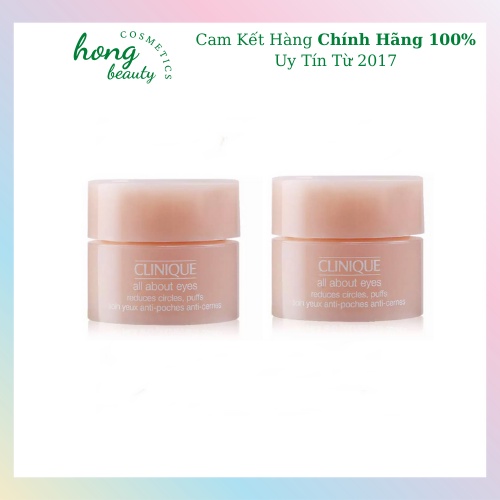 KEM DƯỠNG MẮT CLINIQUE ALL ABOUT EYES KHÔNG HỘP 5ML