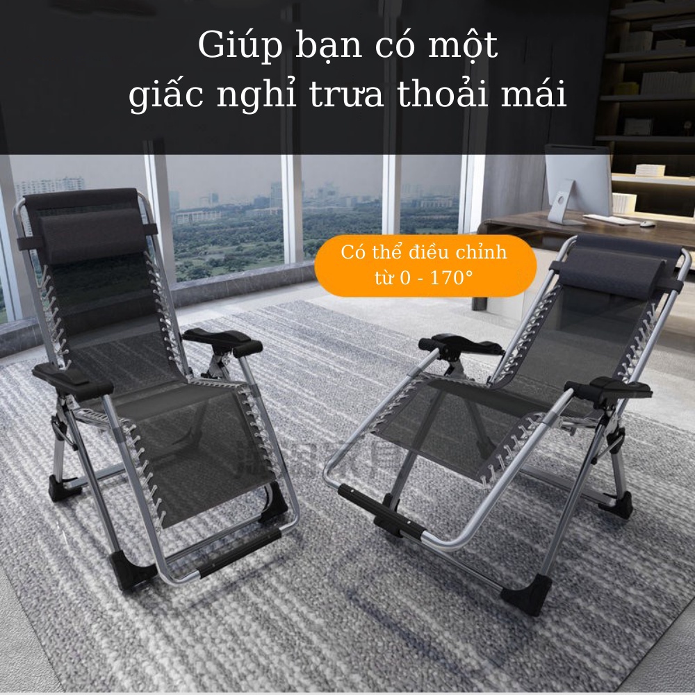 Ghế xếp thư giãn gấp gọn đa năng đọc sách gia đình,Ghế xếp gấp gọn đa năng chịu tại 200kg khung hợp kim cao cấp