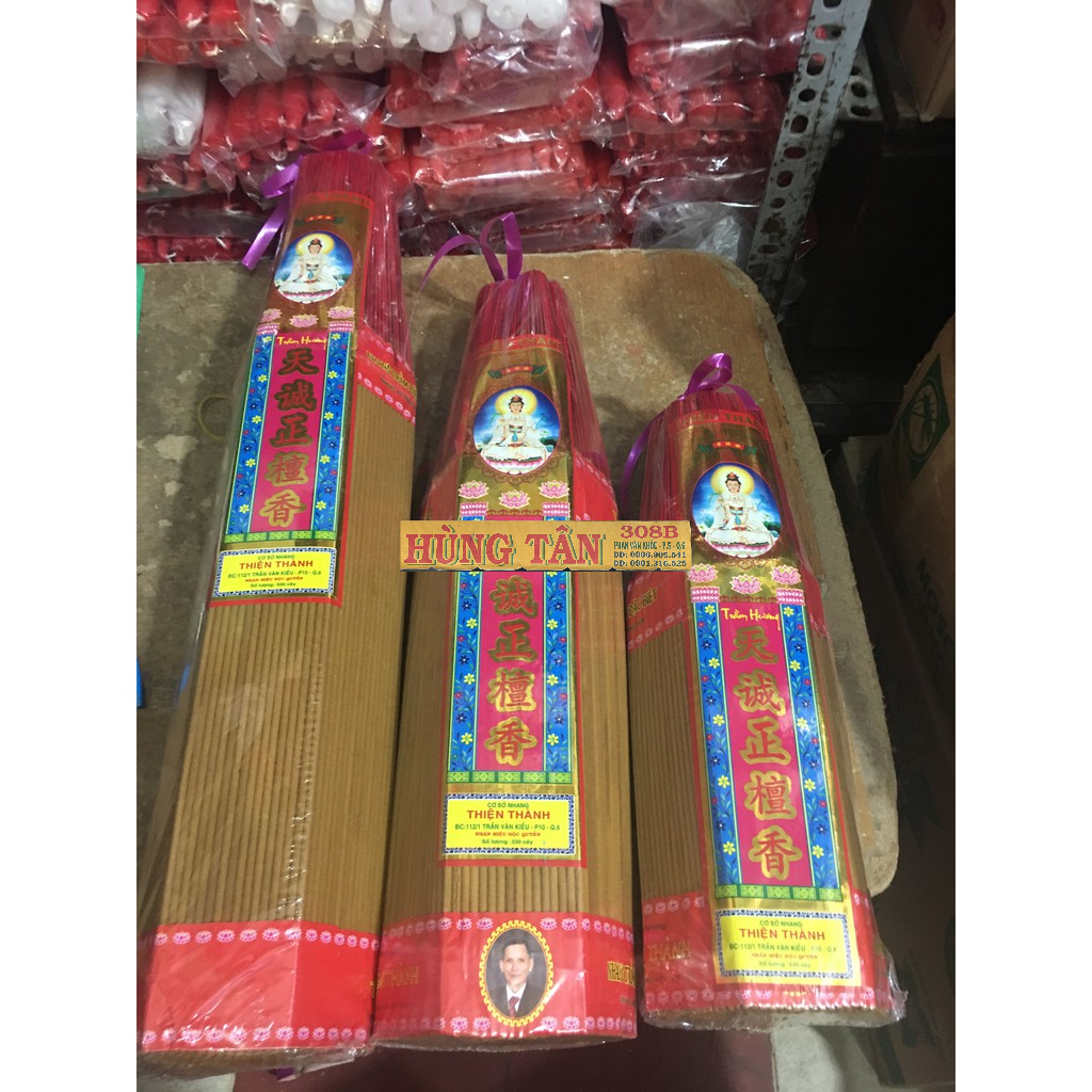 Nhang Thơm Mùi Quế Thảo Mộc Tự Nhiên Thiện Thành Cao 3,4,5 Tất Bó To