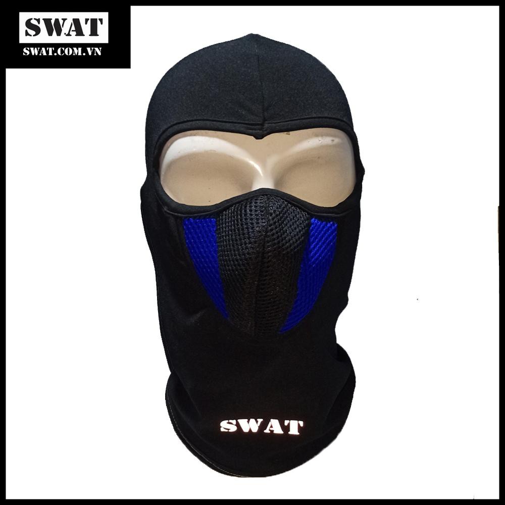 Khăn ninja SWAT X2 3 lớp màu xanh biển,khăn SWAT thun,khăn ninja thun lạnh