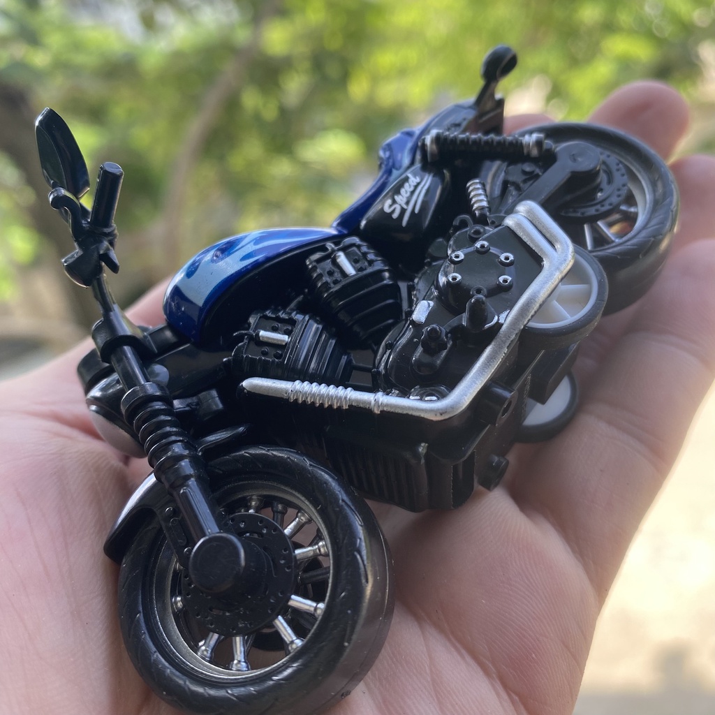 Đồ chơi mô hình xe mô tô Harley Davidson KAVY bằng hợp kim và nhựa chạy cót nhiều màu