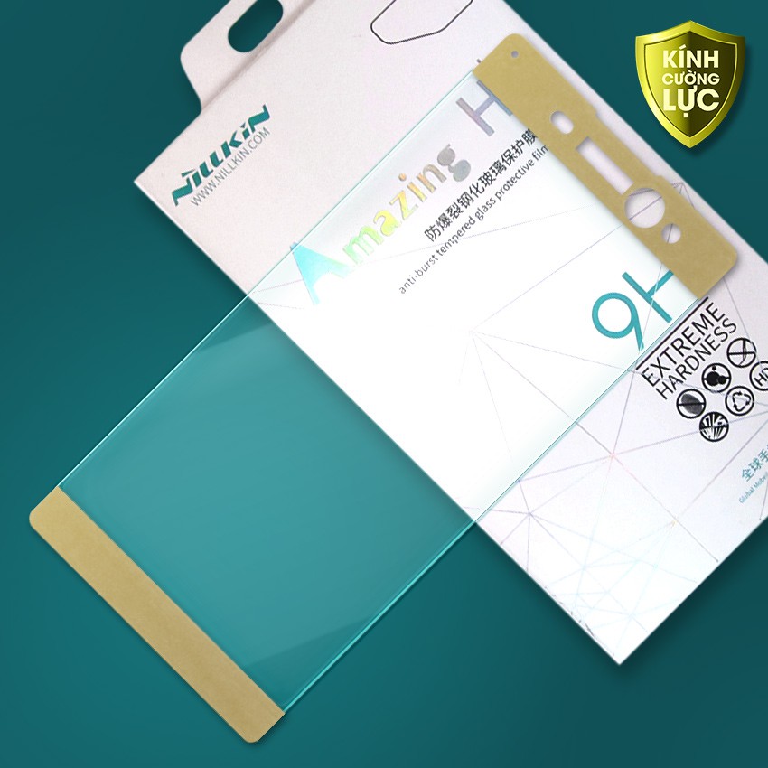 Cường lực Xperia XA Ultra hiệu Nillkin Full màn hình viền màu (Gold)