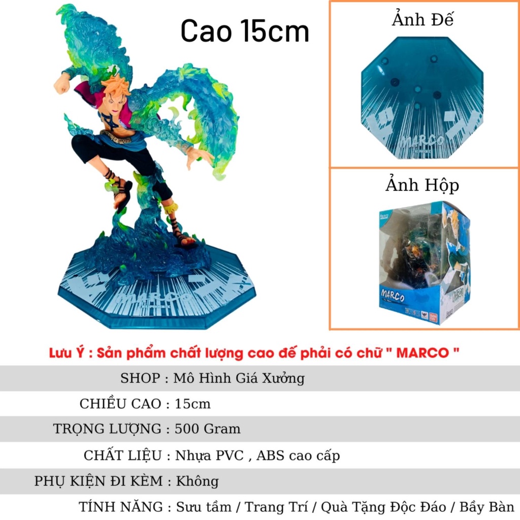 Mô hình One Piece Marco Fzero bản cao cấp cao 15cm , trạng thái chiến đấu , figure mô hình one piece , mô hình giá xưởng