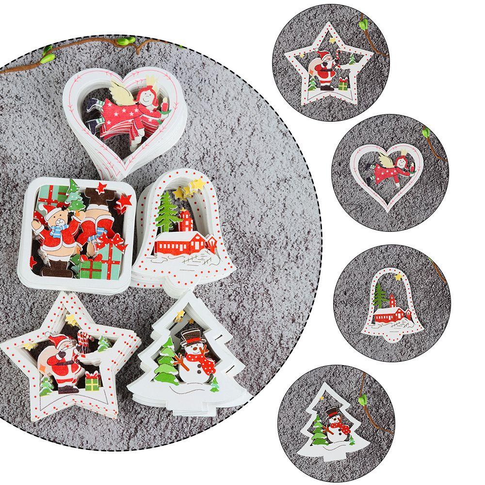 Chuông Treo Trang Trí Cây Thông Noel Hình Trái Tim DIY