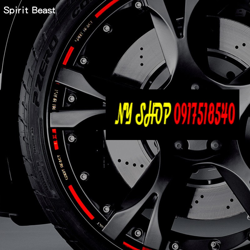 TEM SPIRIT BEAST PHẢN QUANG CHÍNH HÃNG DÁN OTO, XE MÁY ( MẪU L1)