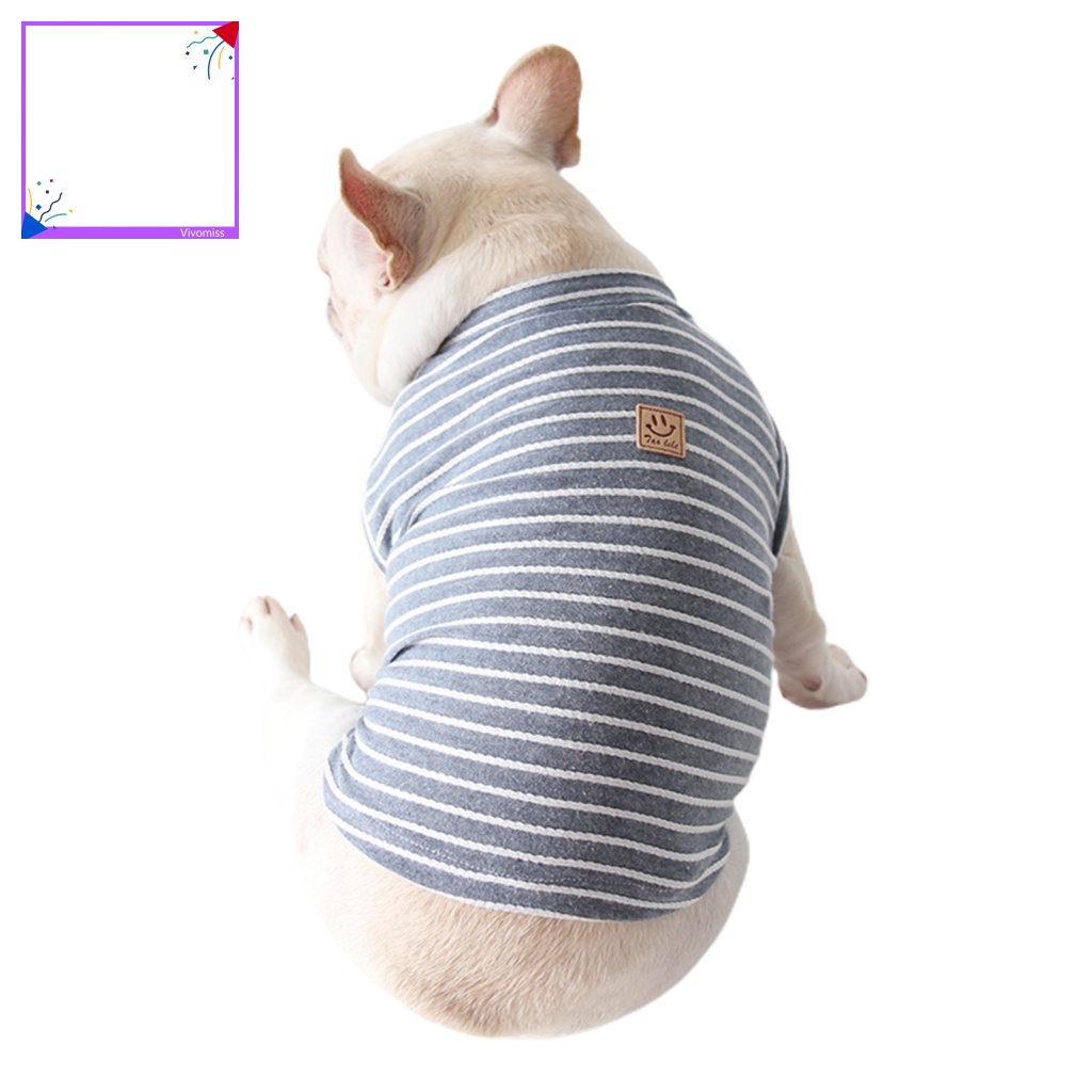 Áo Thun Họa Tiết Kẻ Sọc Thời Trang Cho Thú Cưng