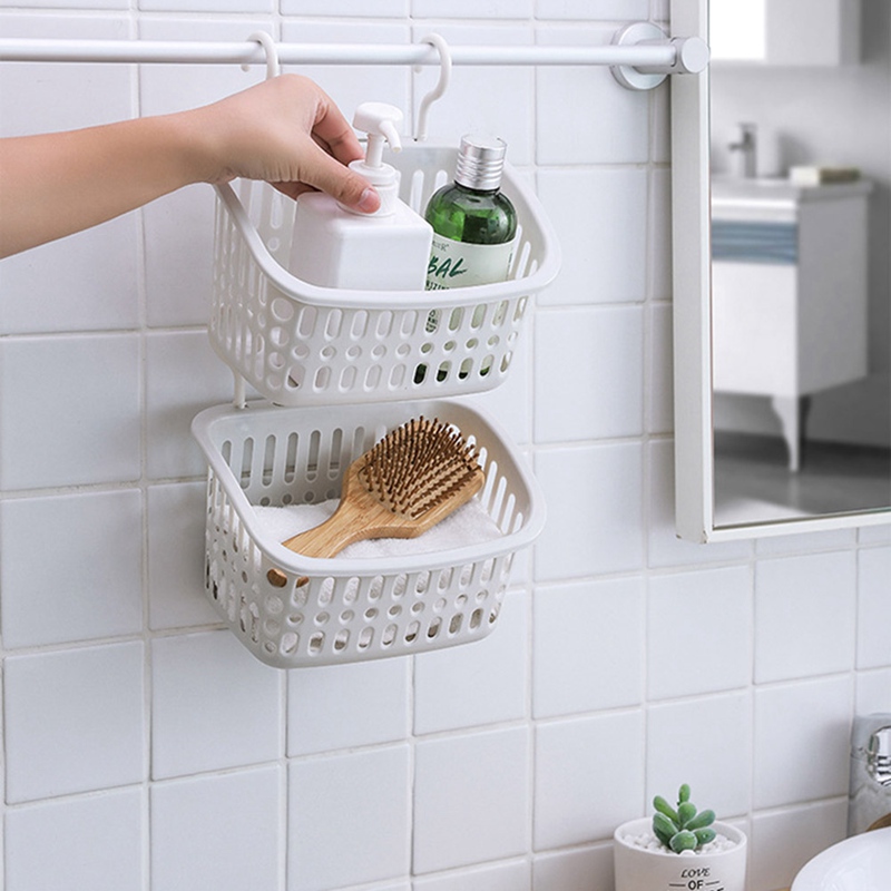 Zhizhong Giỏ Nhựa Treo Tường Đựng Vật Dụng Tiện Lợi Cho Nhà Tắm