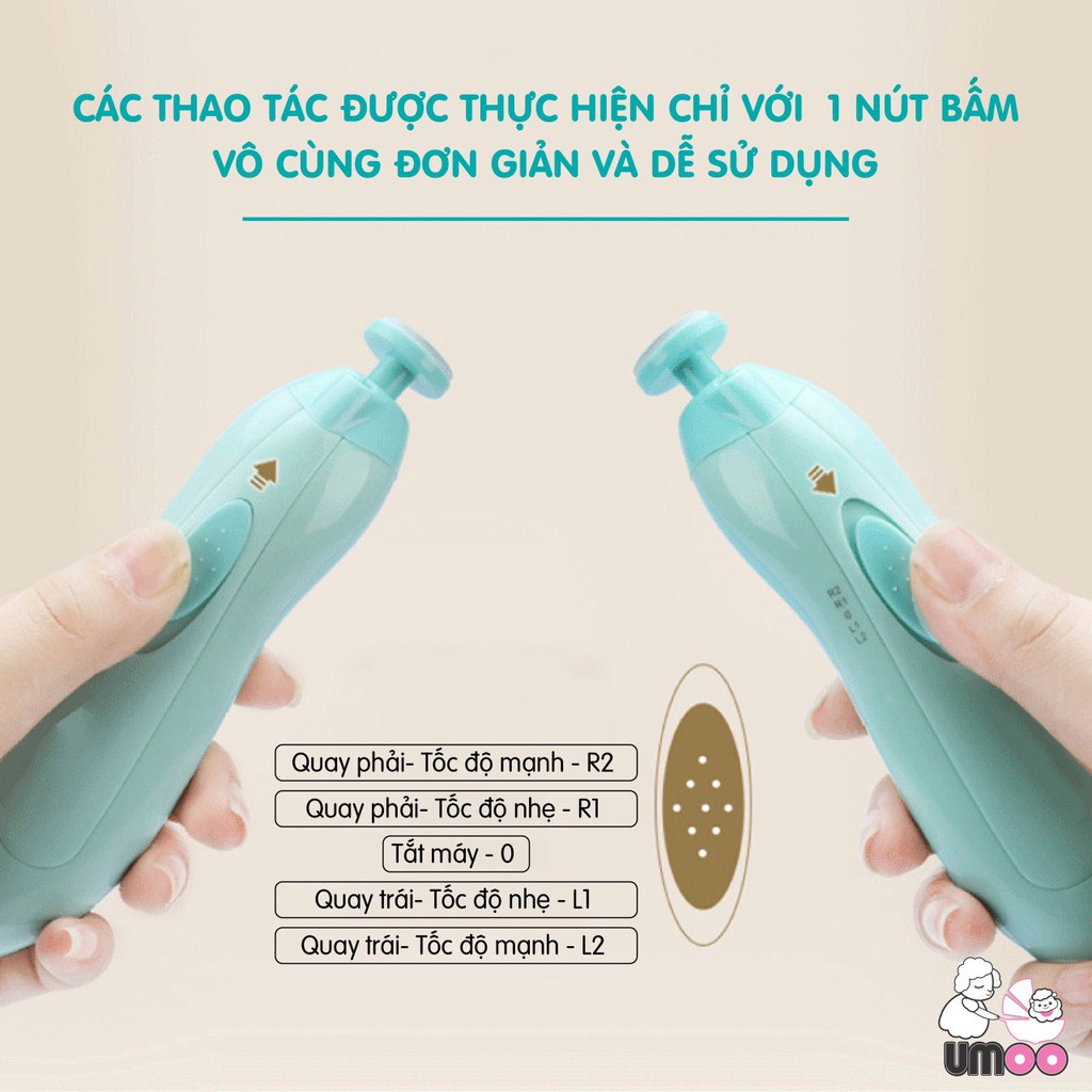 Máy cắt dũa hoặc mài móng tay an toàn cho bé Baby Trimmer