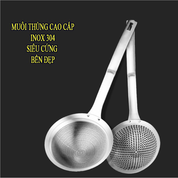 Muôi thủng nấu ăn inox 304, cách nhiệt, siêu bền, siêu cứng, vá thủng - HVL TEA