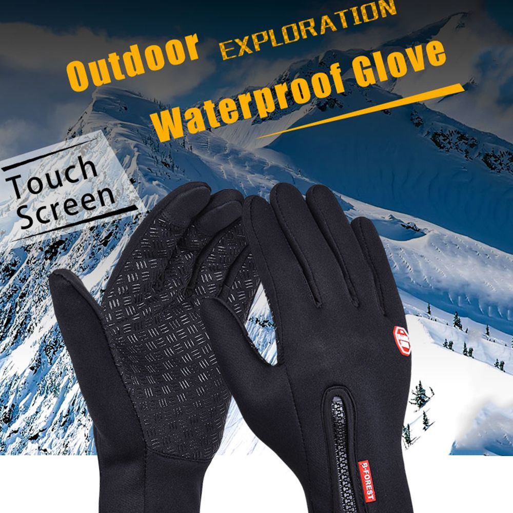 Găng Tay Chống Trượt Chống Nước Thời Trang Giữ Ấm Mùa Đông Có Thể Chạm Màn Hình Cảm Ứng