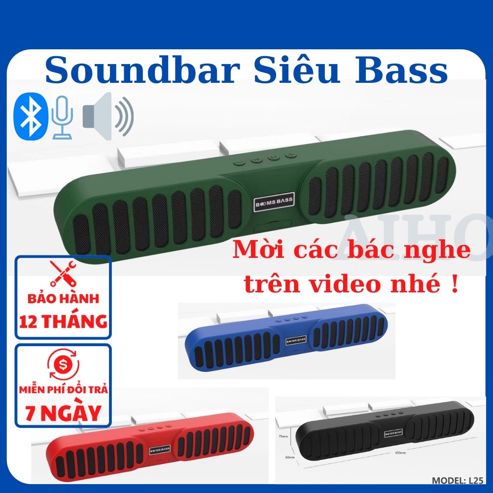 Loa Nghe Nhạc Bluetooth Boombass L25, Speaker Di Động Bass Trầm
