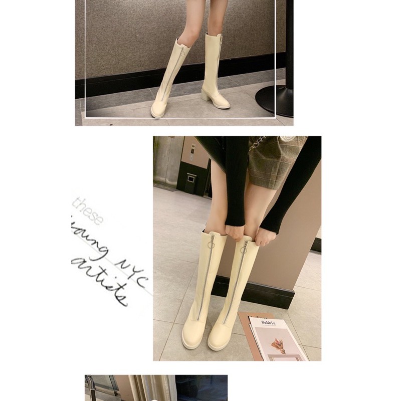 BOOTS DA KHOÁ TRÒN TRƯỚC