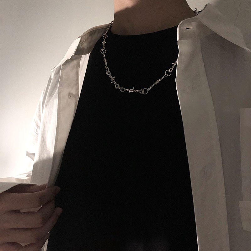 vòng cổ Thời Trang Mặt Hình Gai Độc Đáo Phong Cách Hip-Hop