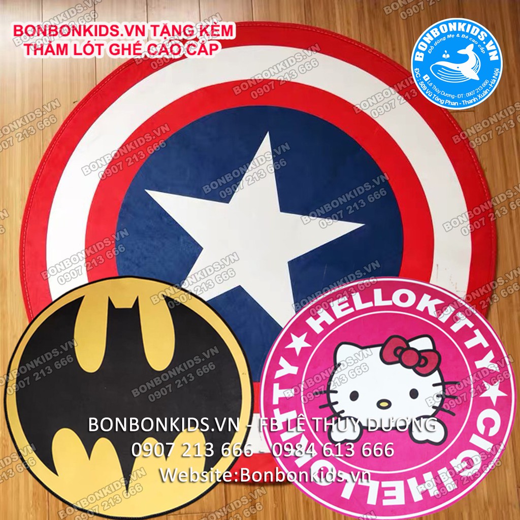 Ghế học sinh, Ghế xoay Batman (Có điều chỉnh độ nghiêng, Tặng thảm lót) | BigBuy360 - bigbuy360.vn