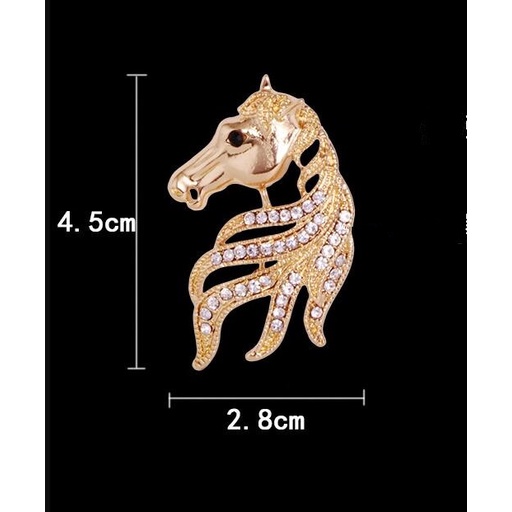 Ghim Cài Áo Hình Kỳ Lân Ngôi Sao Phối Tua Rua Phong Cách Retro