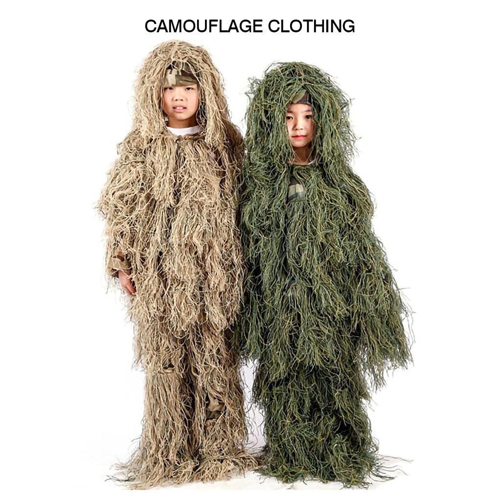 Bộ Quần Áo Ngụy Trang Ngoài Trời Ghillie Màu Xanh Lá Cây 155cm