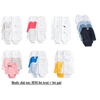 Áo body tay dài H&M từ 0-24 tháng