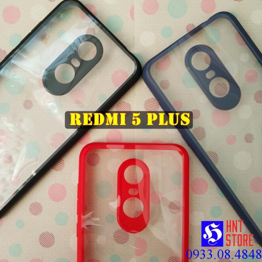 ➖ ỐP LƯNG XIAOMI REDMI 5 PLUS - VIỀN CAO SU CAO CẤP NẮP LƯNG TRONG SUỐT KÍNH CHỊU LỰC TỐT ➖