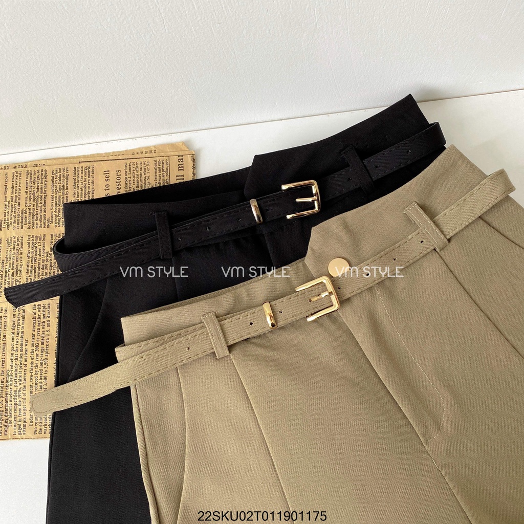 Quần short nữ lệch cạp VM STYLE trơn kèm nịt - 22SKU02T011901