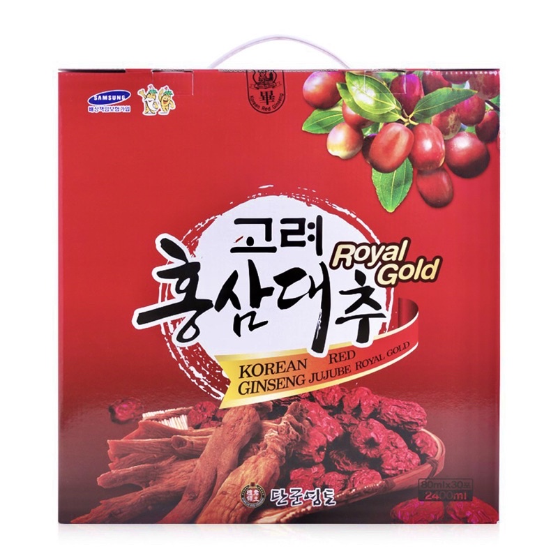 Nước hồng sâm táo đỏ Hàn Quốc, hộp 30 gói*70ml