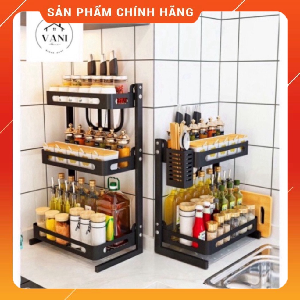 Kệ gia vị inox 2 tầng  sơn tĩnh điện - Kệ  đựng gia vị 2 tầng, 3 tầng cao cấp tayhai627